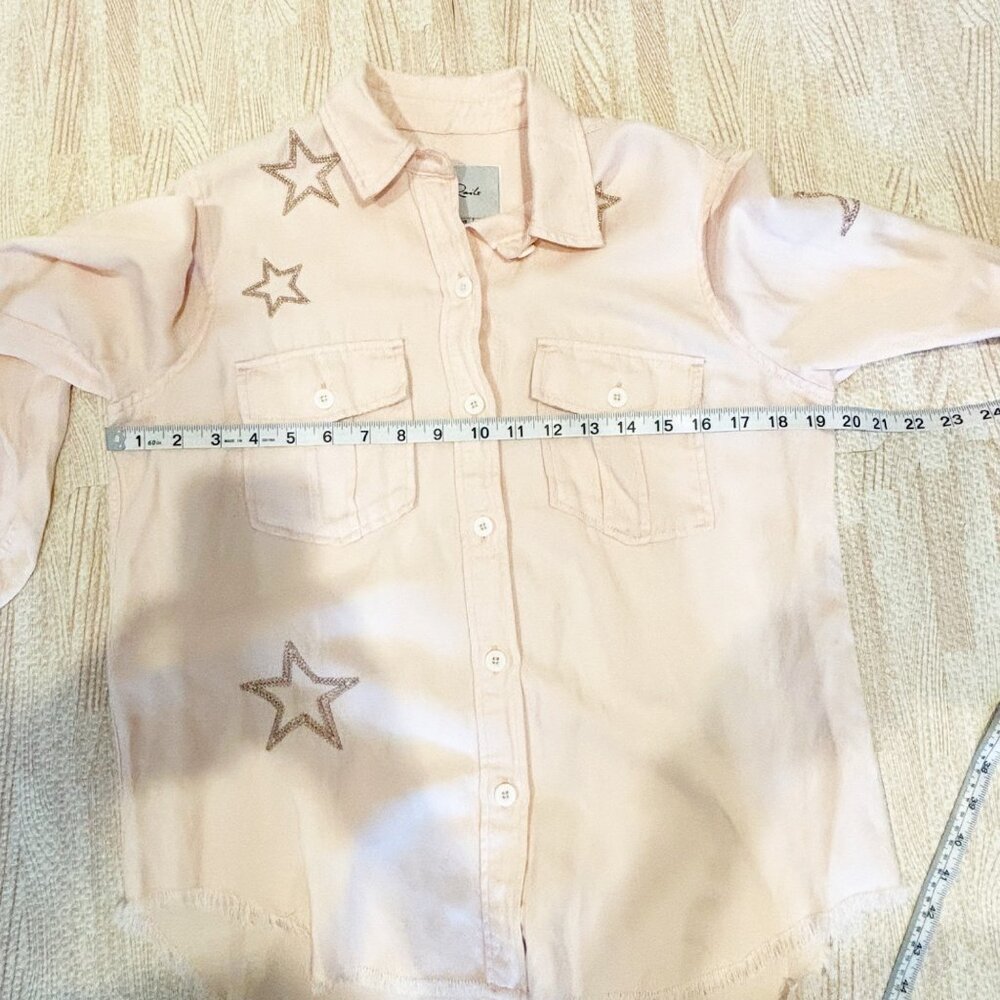 Rails Loren Star Embroidered Button-Up Shirt Size… - image 8